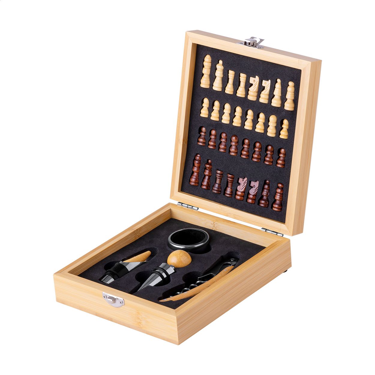 Schachspiel/Weinset Paluk - natur-13