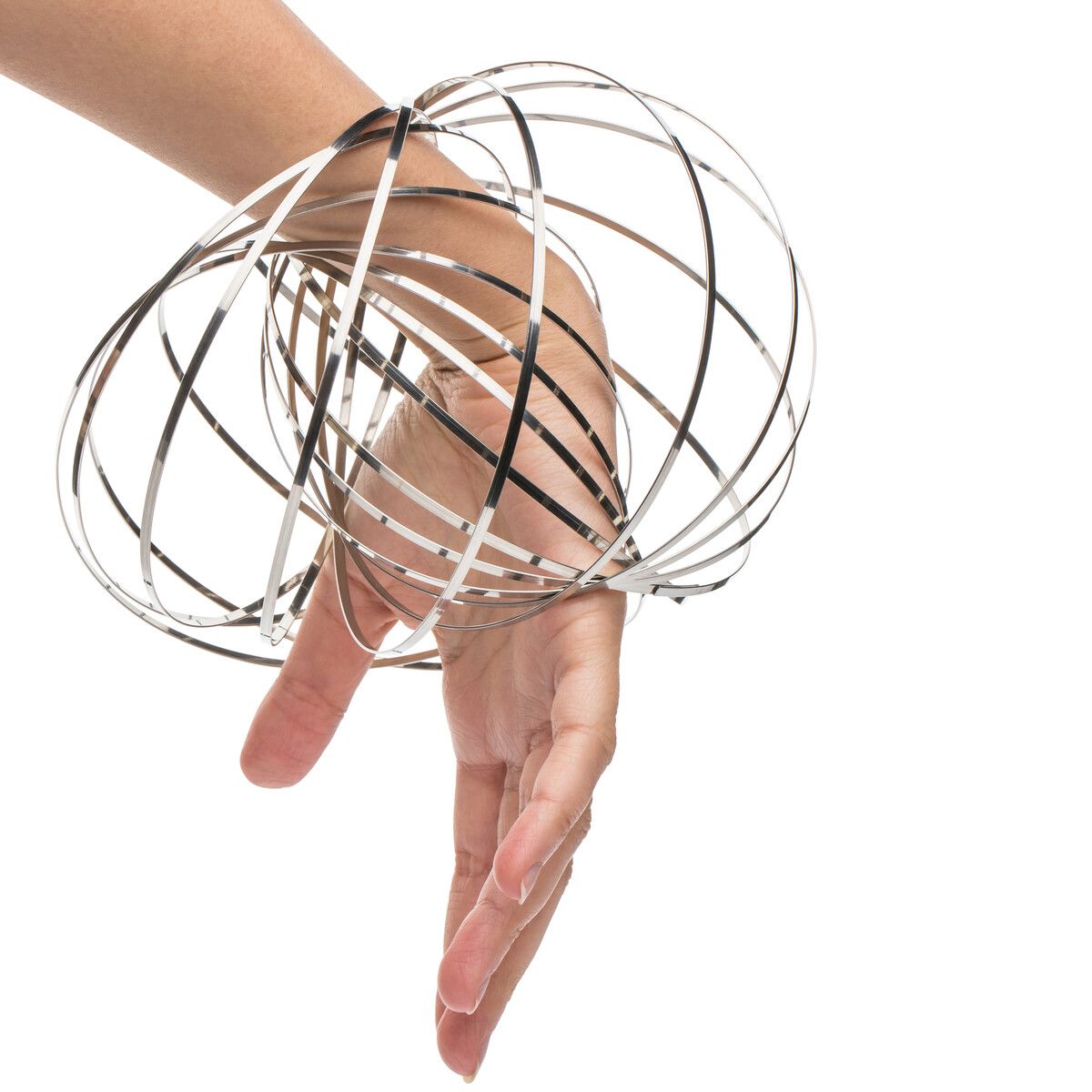 Kinetic Spring Toy REFLECTS-FLOWRING - silber-657