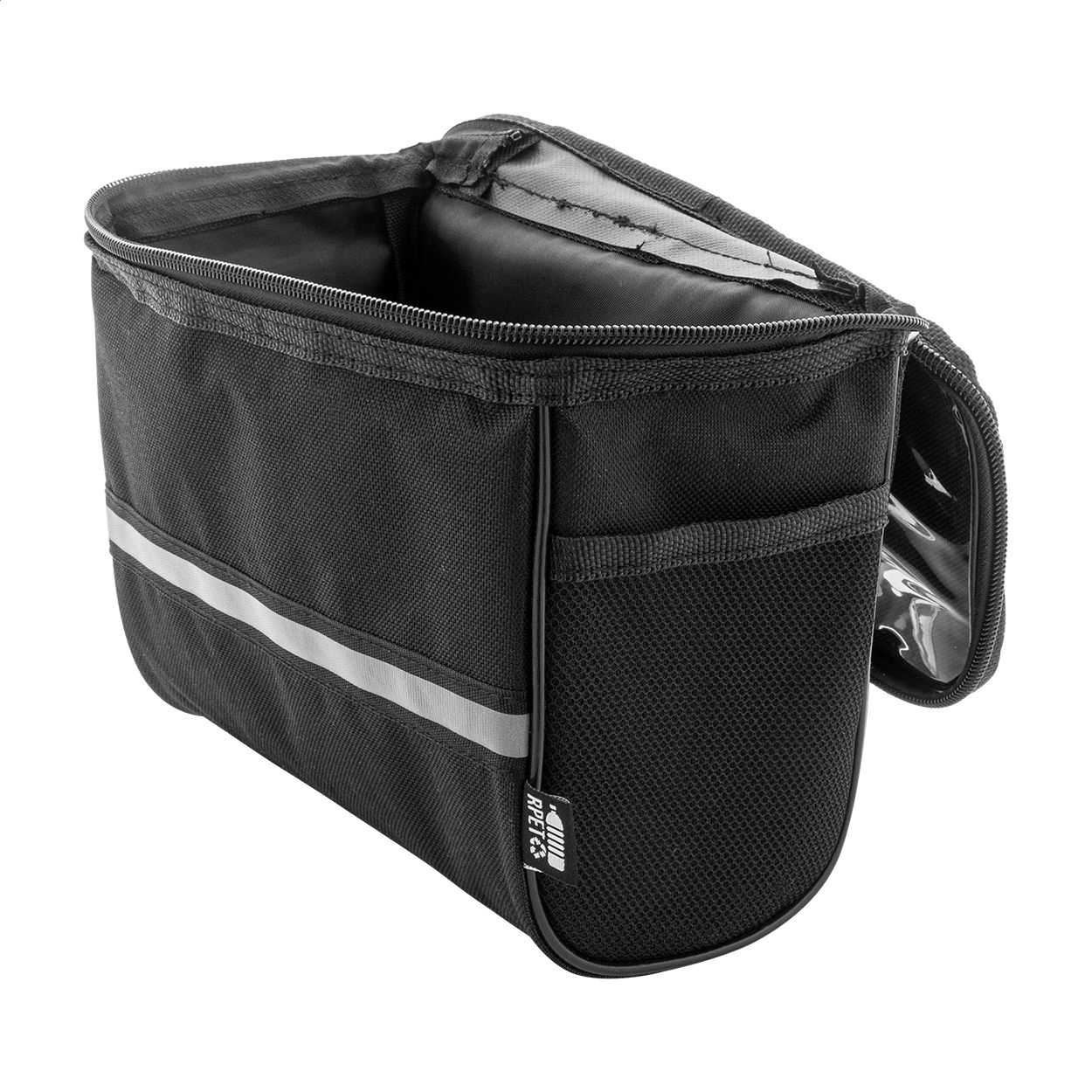 Velofon Plus RPET-Fahrrad-Handyhaltertasche - schwarz-203