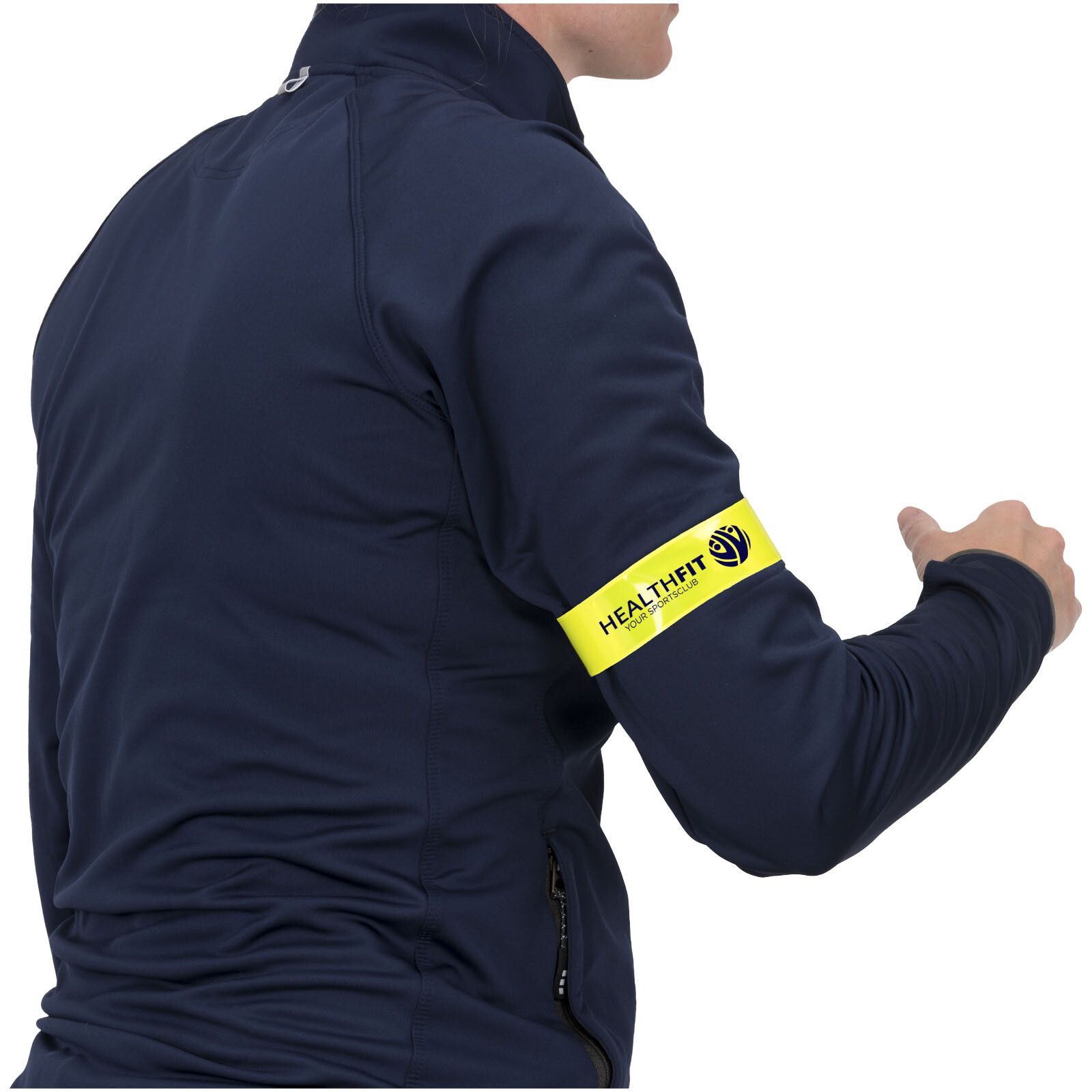 RFX Johan 38 cm reflektierendes PVC Sicherheits-Schnapparmband - neongelb-117