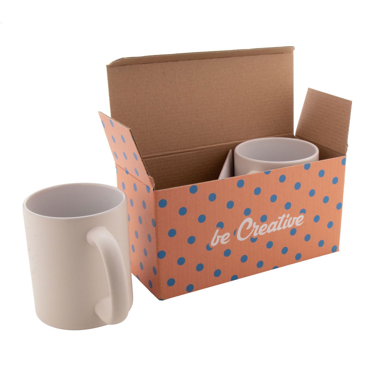 CreaBox Mug Double Individuelle Doppel-Tassenbox - weiß-508