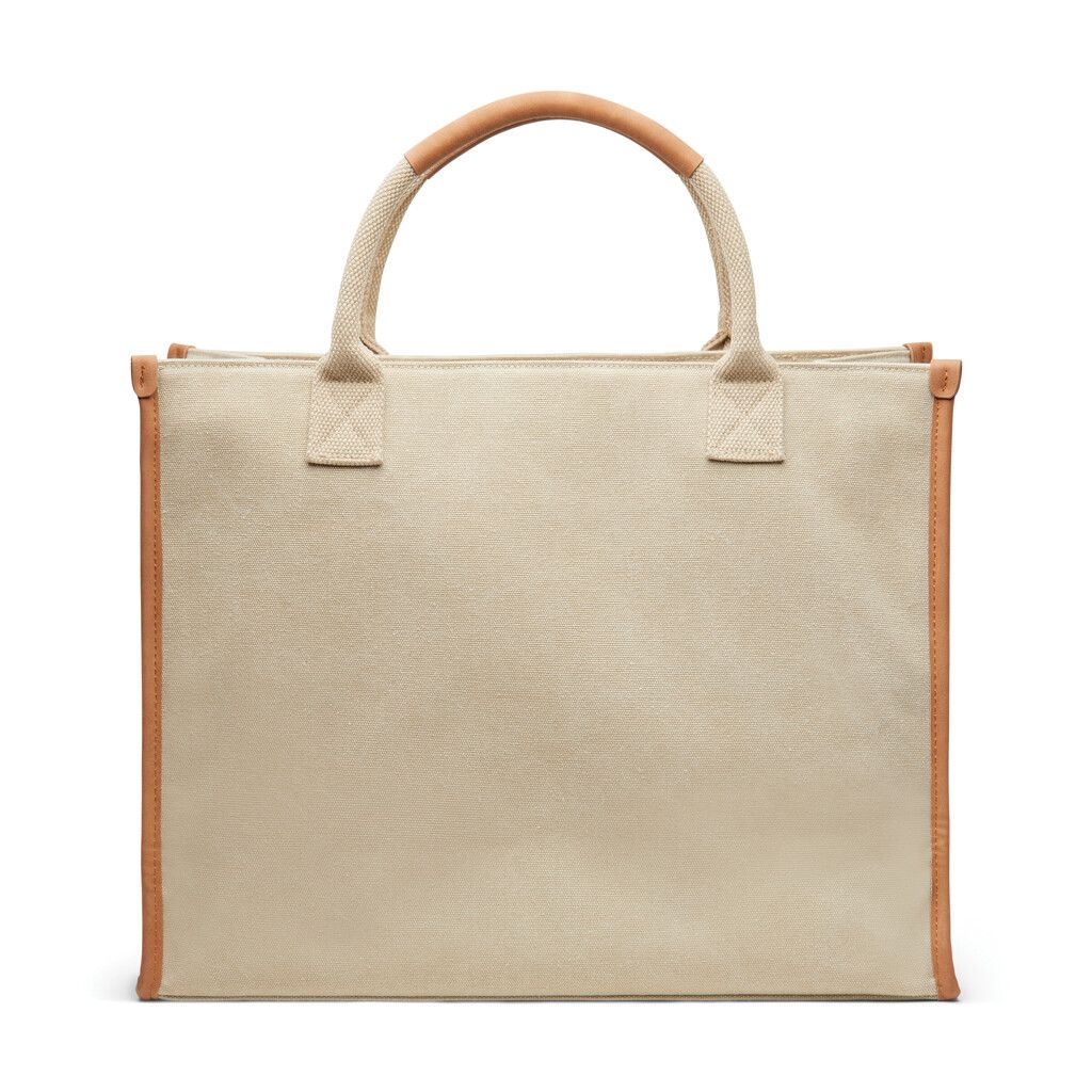 VINGA Bosler Büro-Tasche aus RCS recyceltem Canvas - beige-32