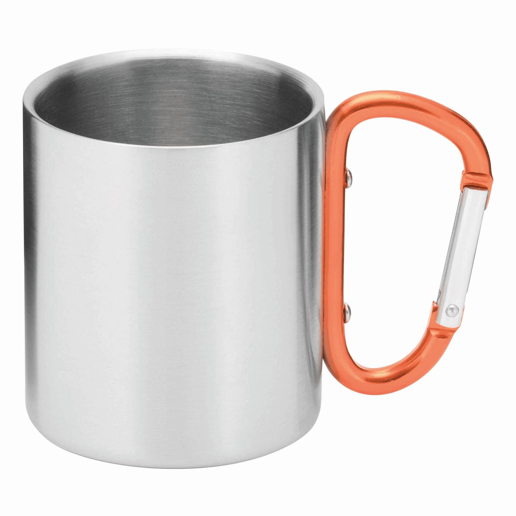 Edelstahl Becher HIKING DAY - orange - silber-629