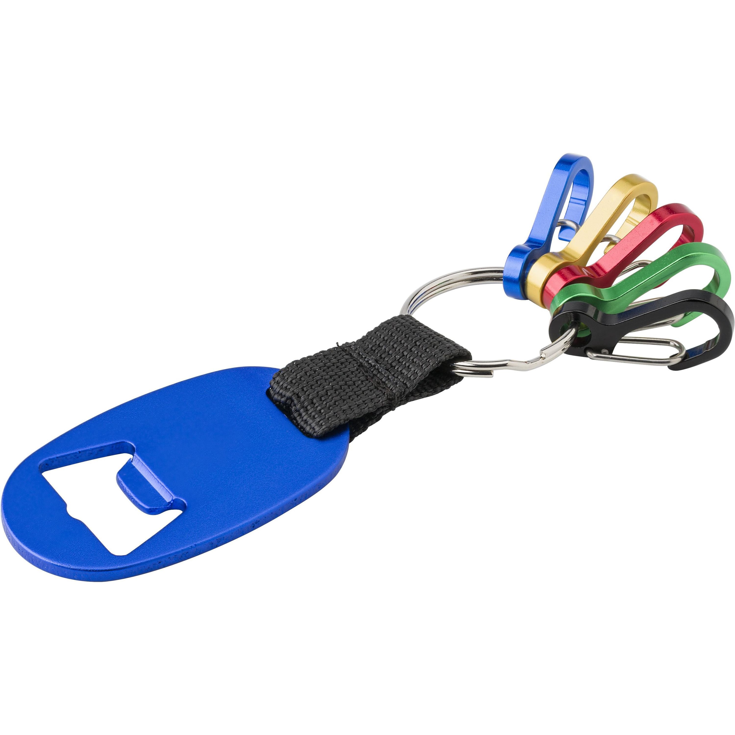2-in-1 Schlüsselanhänger aus Aluminium Courtney - silber-718