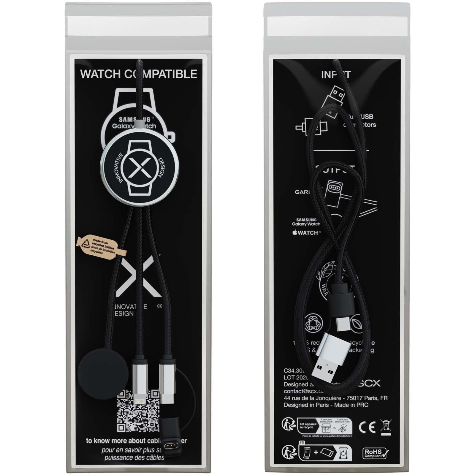 SCX.design C34 7 in 1 Ladekabel für Smartwatches  - schwarz-942
