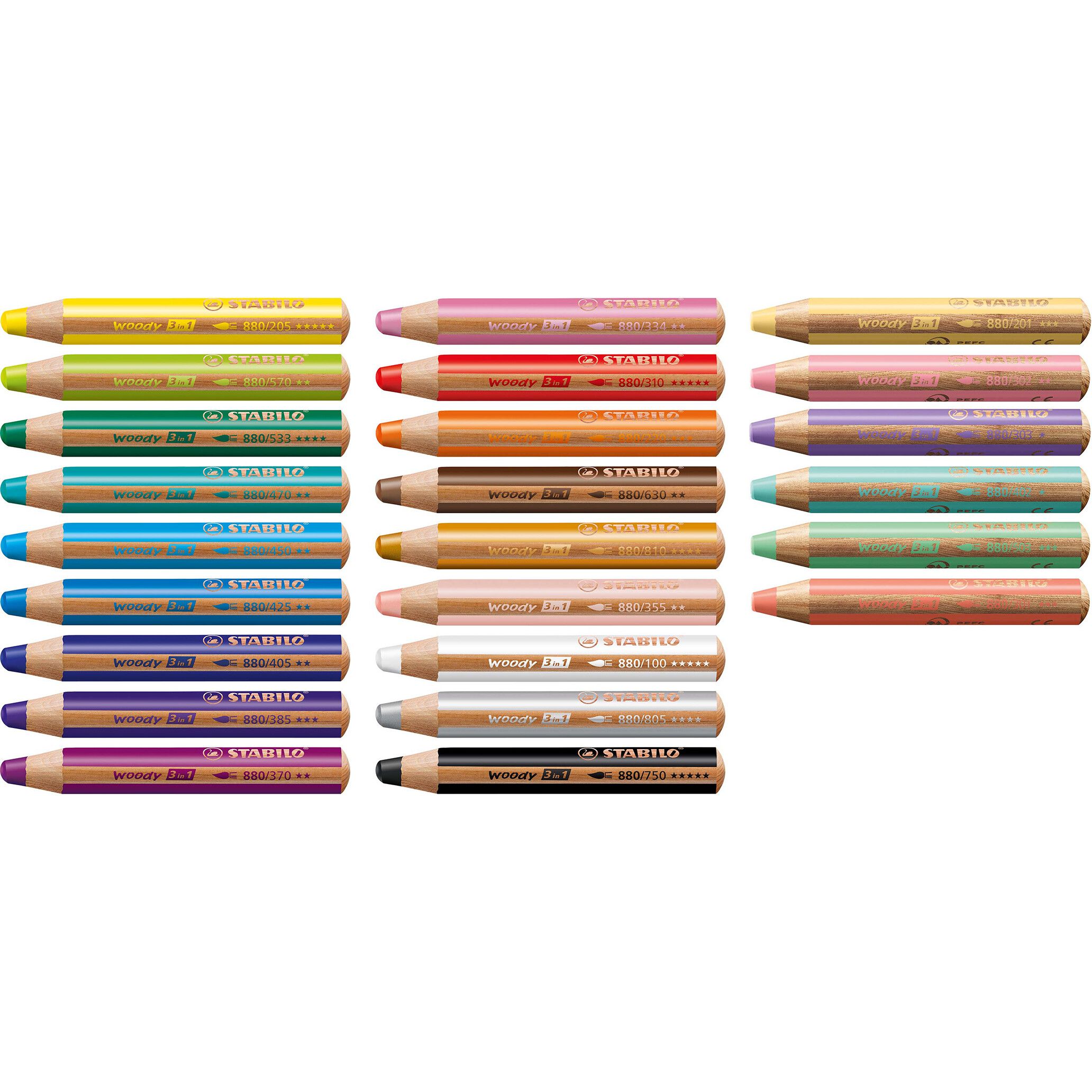 STABILO woody 3 in 1 Farbstift - gelborange-692