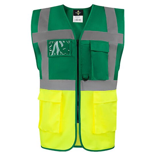 CO² Neutral Multifunctional Executive Safety Vest Hamburg - paramedic green - yellow-216