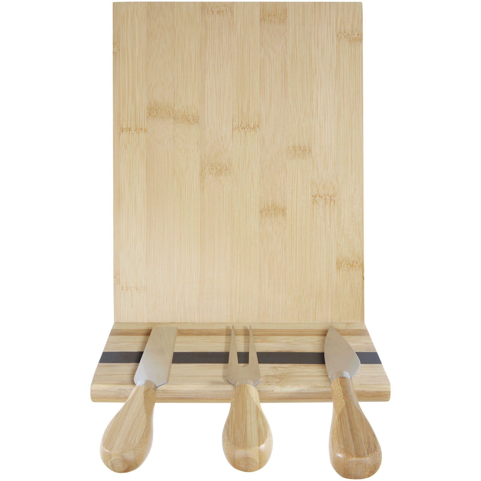 Mancheg Bambus Käseplatte mit Besteck magnetisch - natural-570