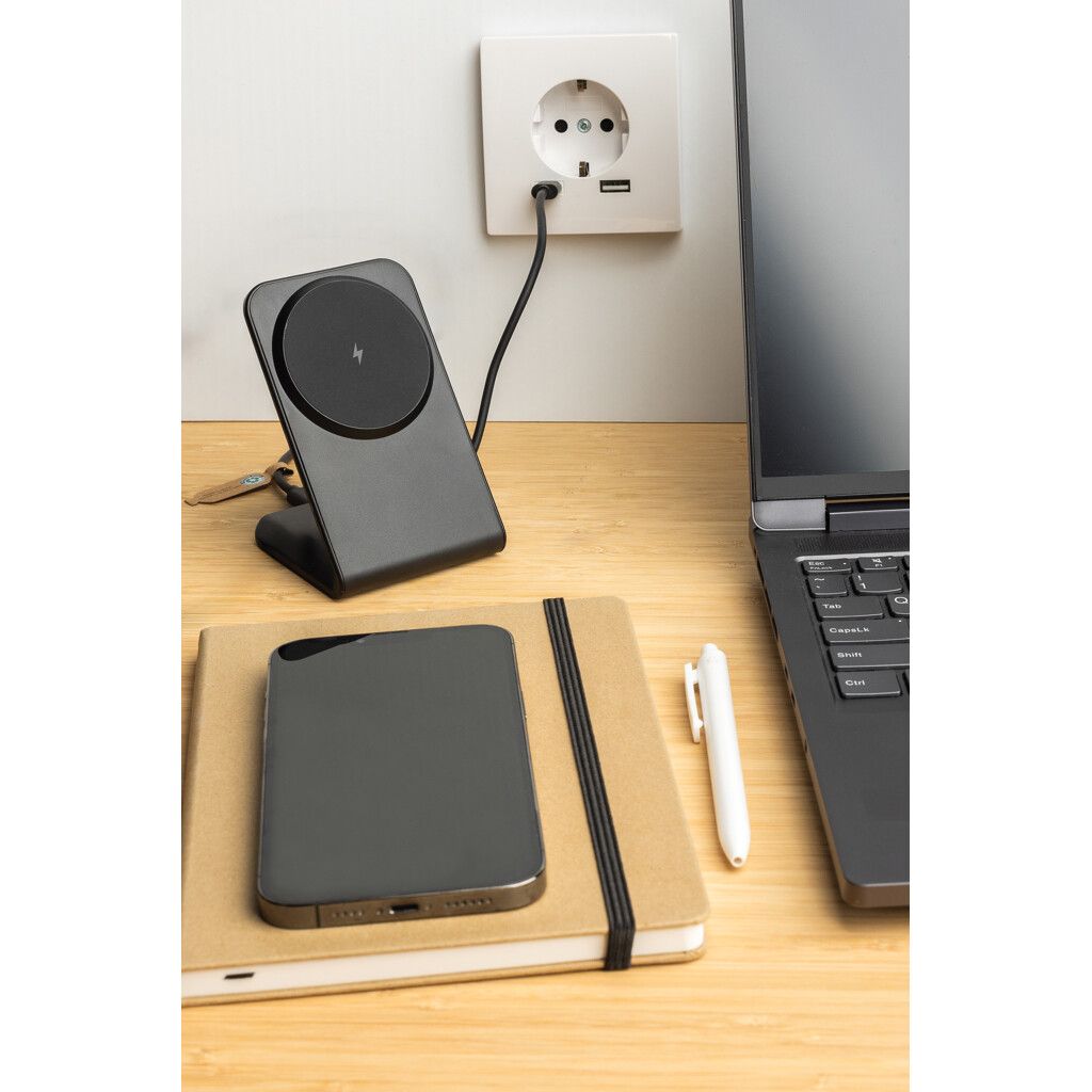 VoltPerch 15W magnetischer Wireless Charger aus RCS rec. ABS - schwarz-60