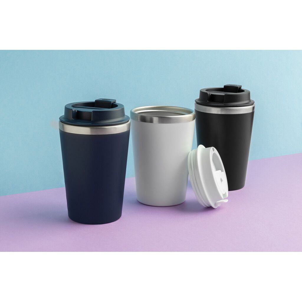 Java 350ml doppelwandiger Becher aus RCS recyceltem PP - weiß-657