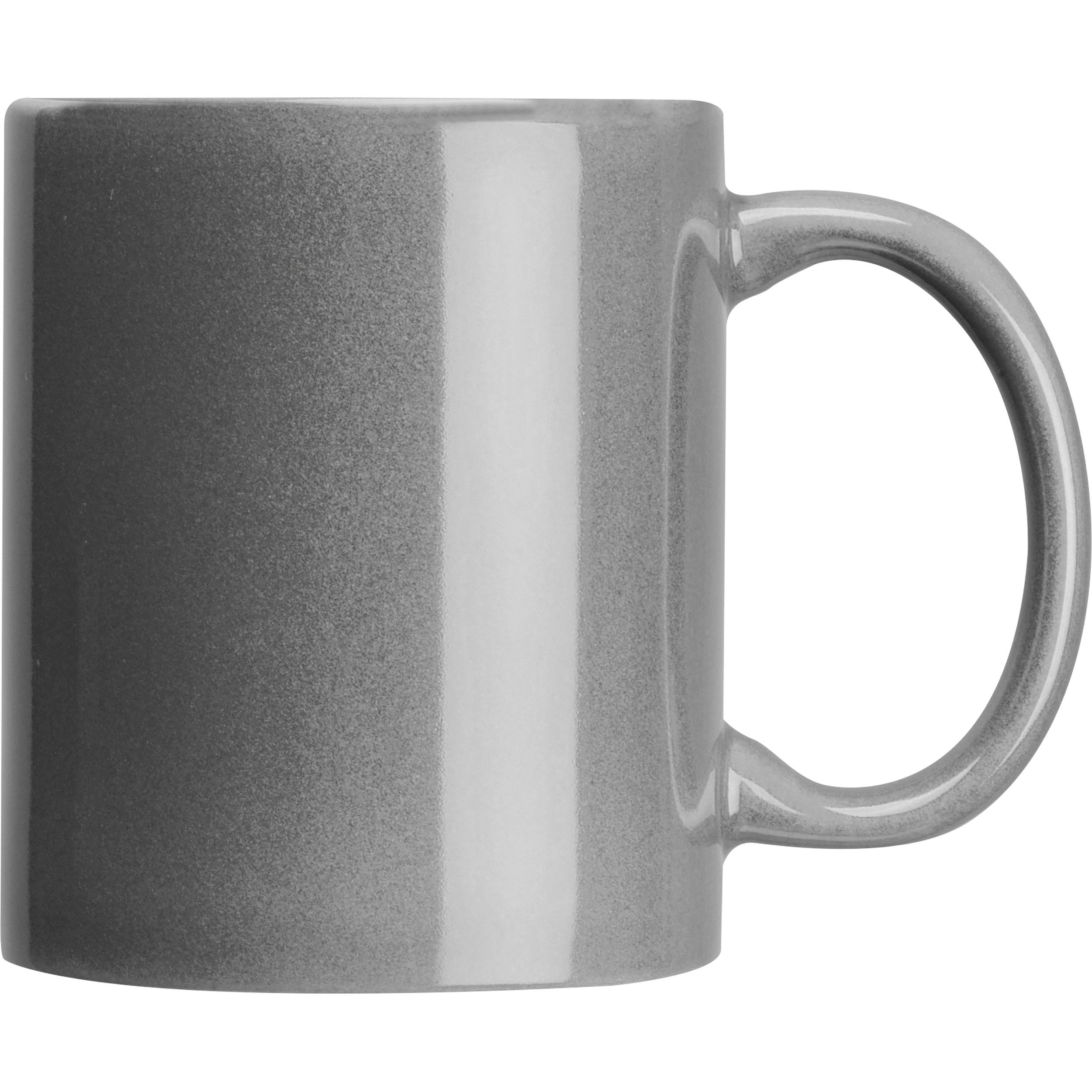 Kaffeetasse aus Keramik, 300ml - silbergrau-854