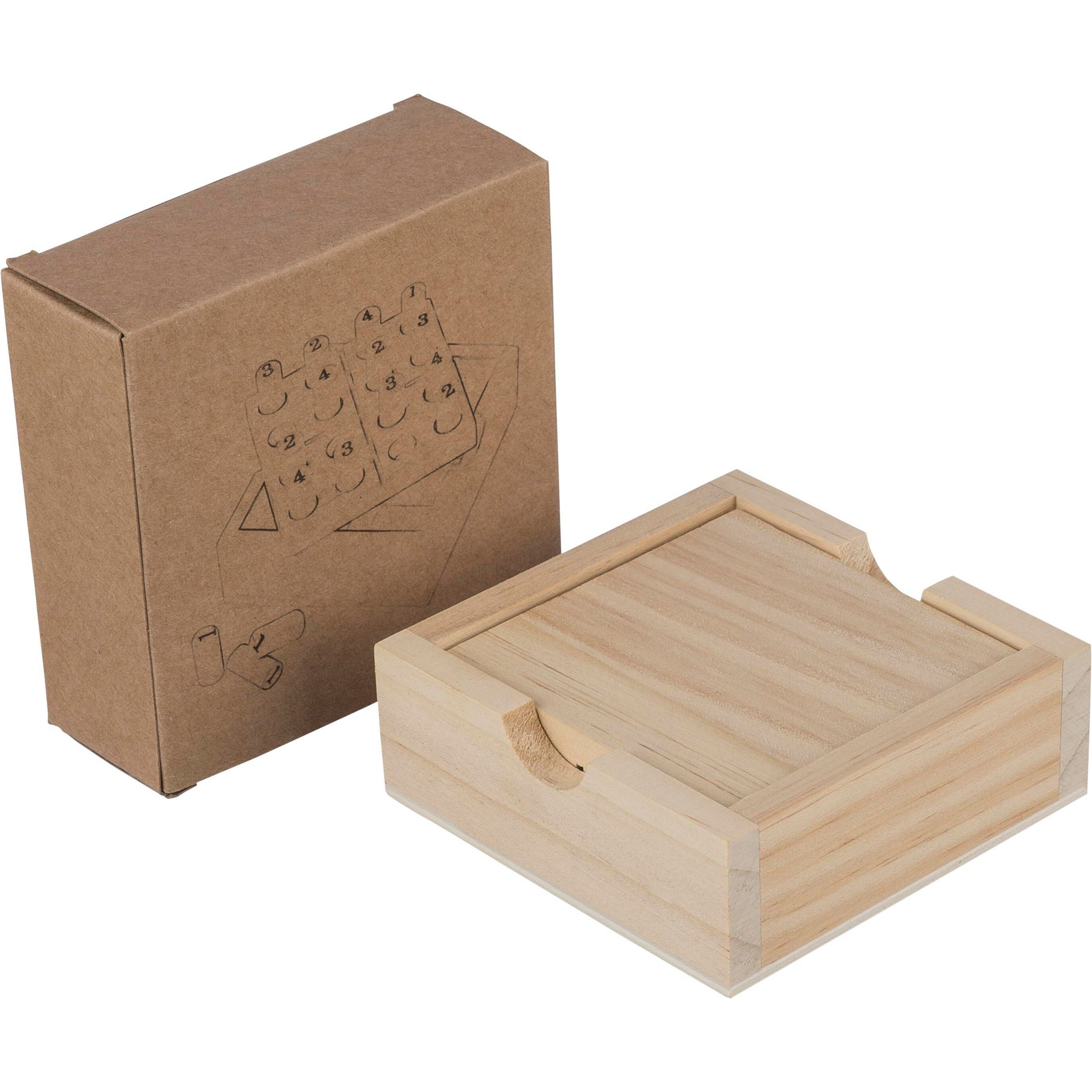 Mini-Sudoku-Set aus Kiefernholz Kenza - braun-960