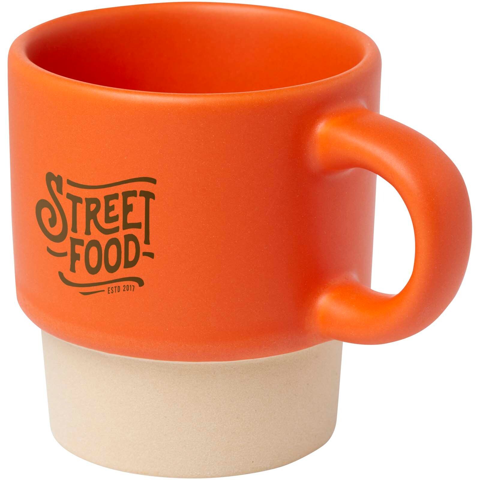 Olympia 130 ml stapelbarer Expresso Becher mit Tonboden - orange-82