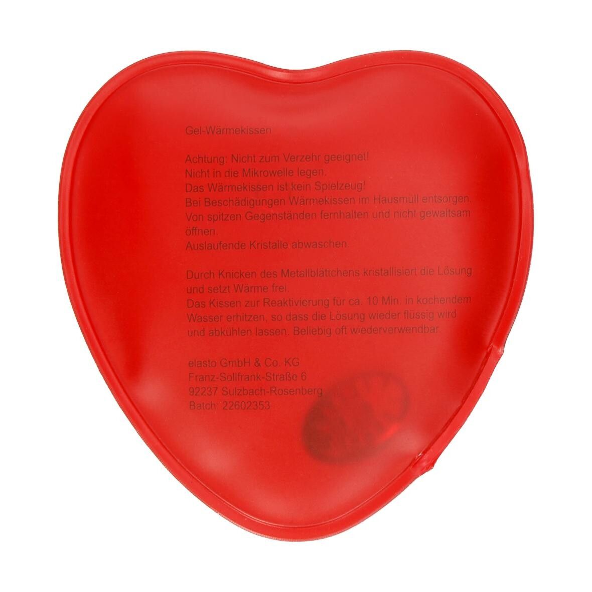 Gel-Wärmekissen Herz, klein - rot-974