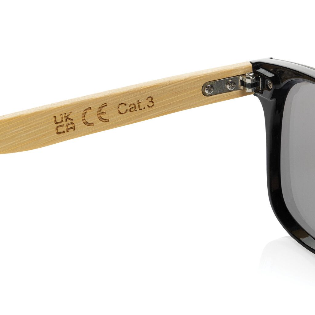 Prism Sonnenbrille aus RCS rec. Kunststoff mit Bambusbügeln - braun-129