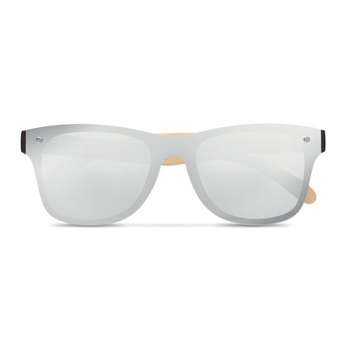 Sonnenbrille mit Bambus ALOHA - silber glänzend-30