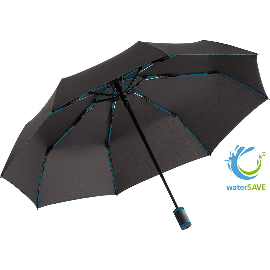 Taschenschirm FARE® AOC Mini Style Ø97 cm - schwarz - petrol-932