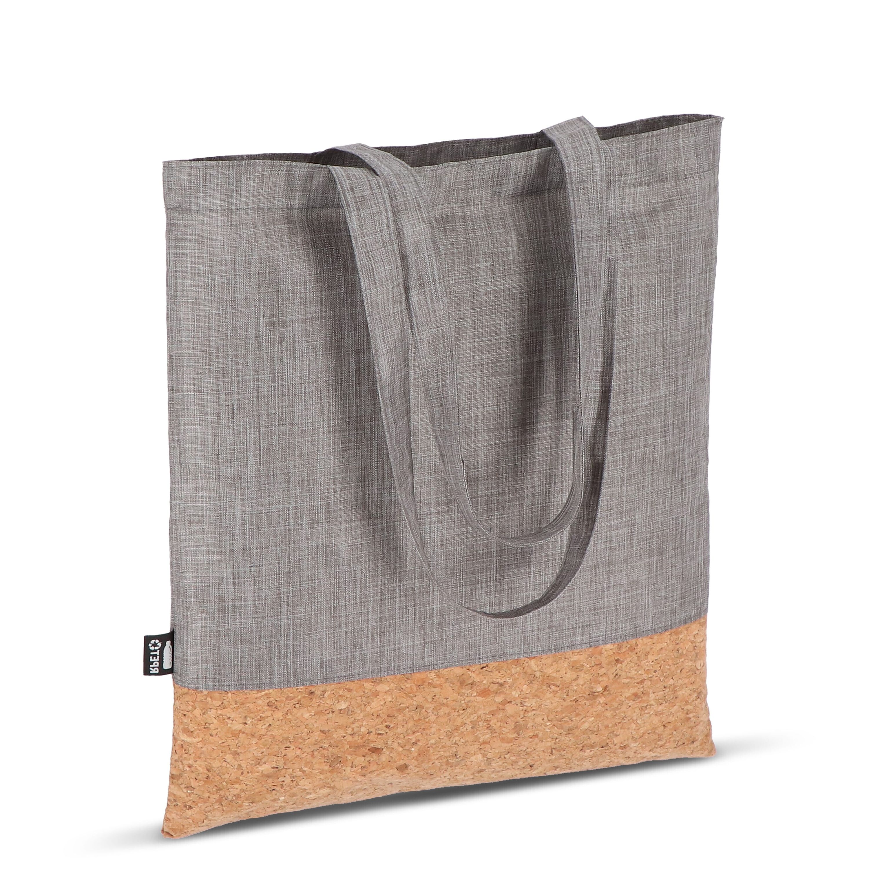 Tragetasche R-PET & Kork 35 x 40cm - grau-618