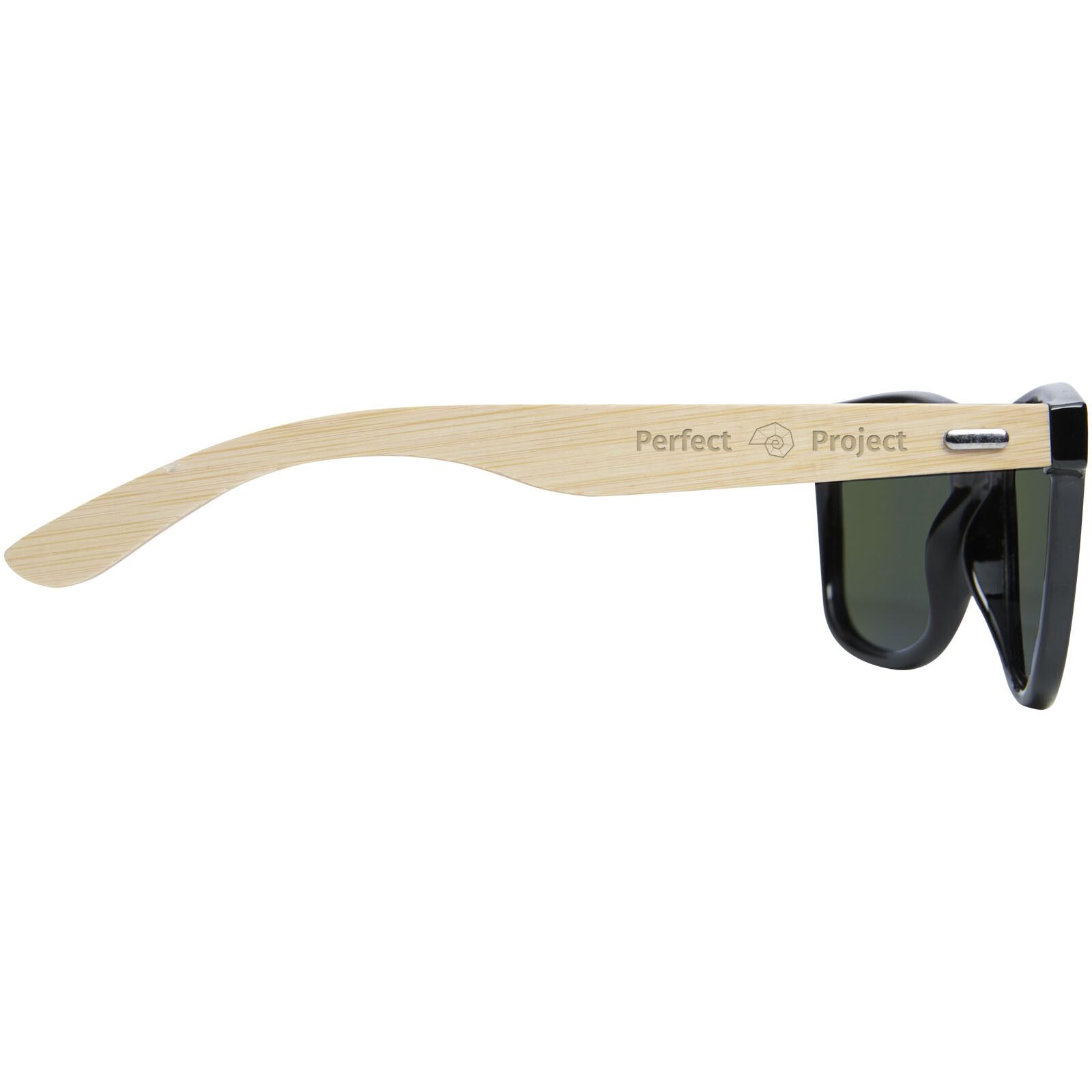 Taiyō verspiegelte polarisierte Sonnenbrille aus rPET/Bambus in Geschenkbox - holz-655