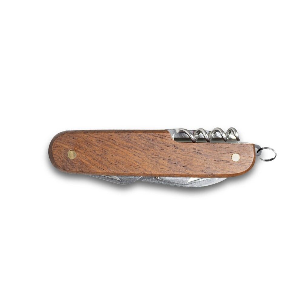 BELPIANO Multifunktions-Taschenmesser aus Edelstahl und Holz - natur-566