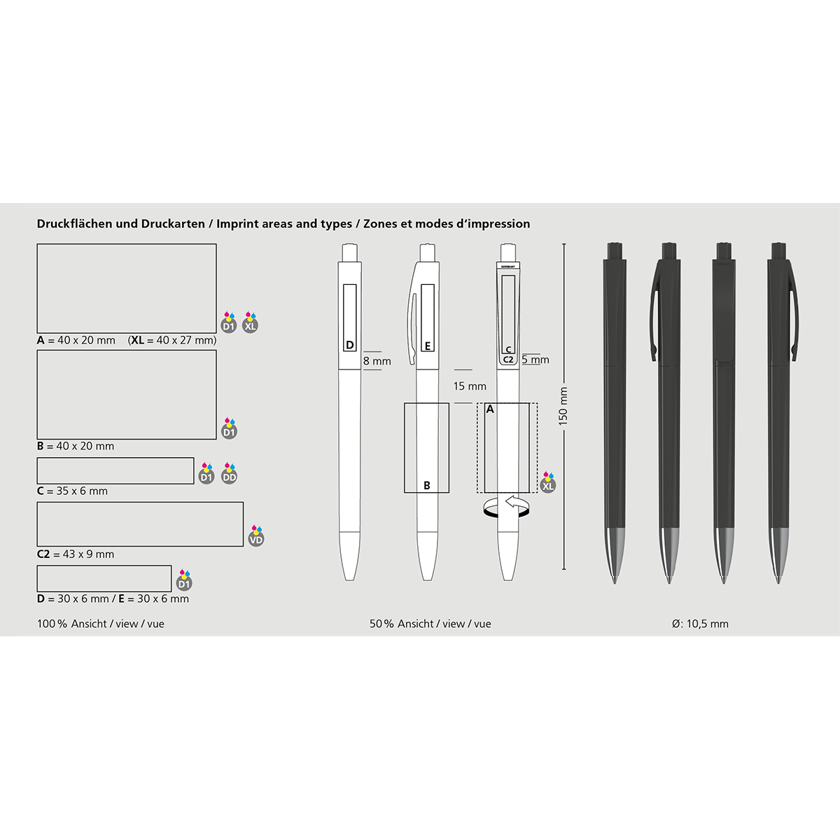 Druckkugelschreiber Qube high gloss Mn - dunkelgrün-123