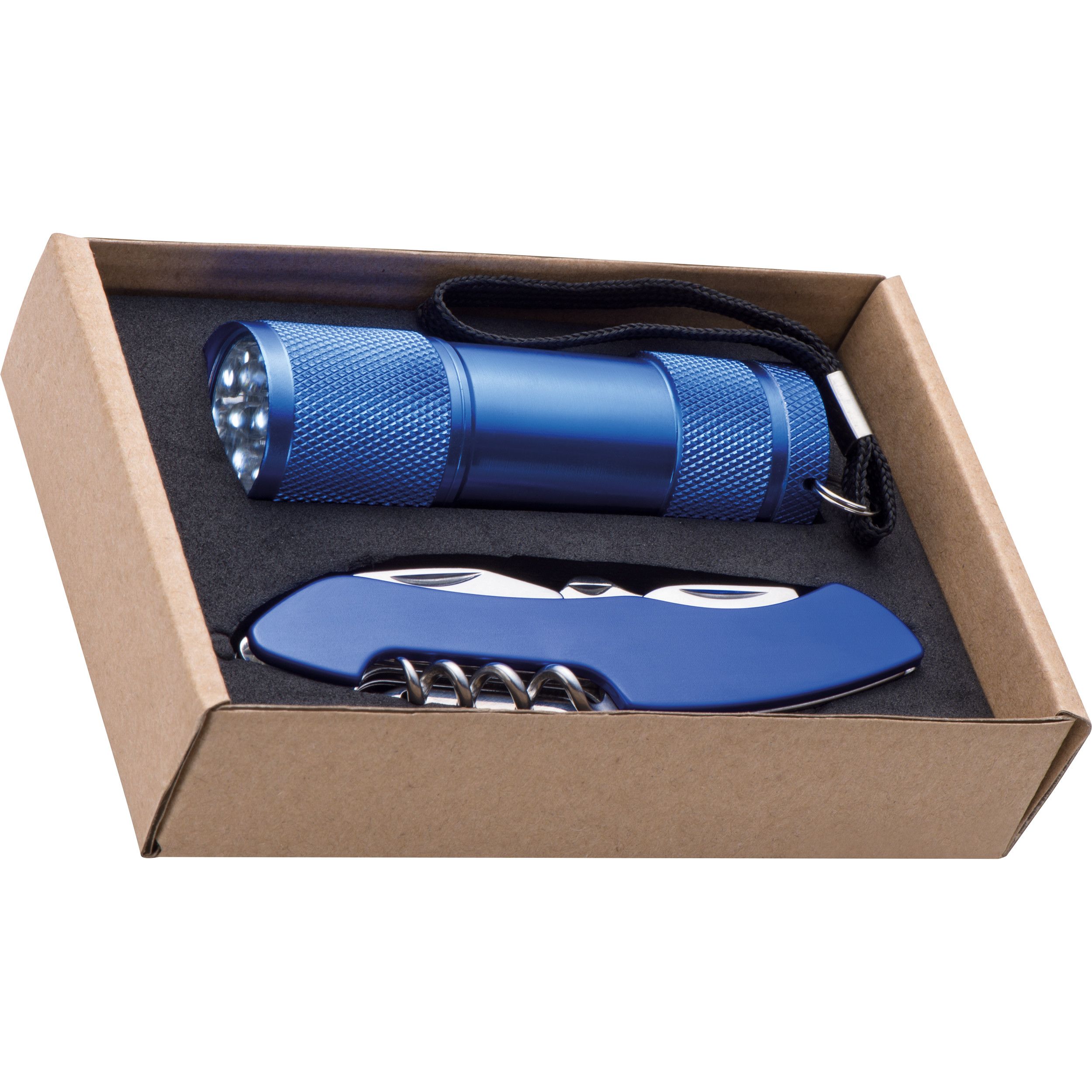 Set Taschenlampe & Taschenmesser Dover - blau-17