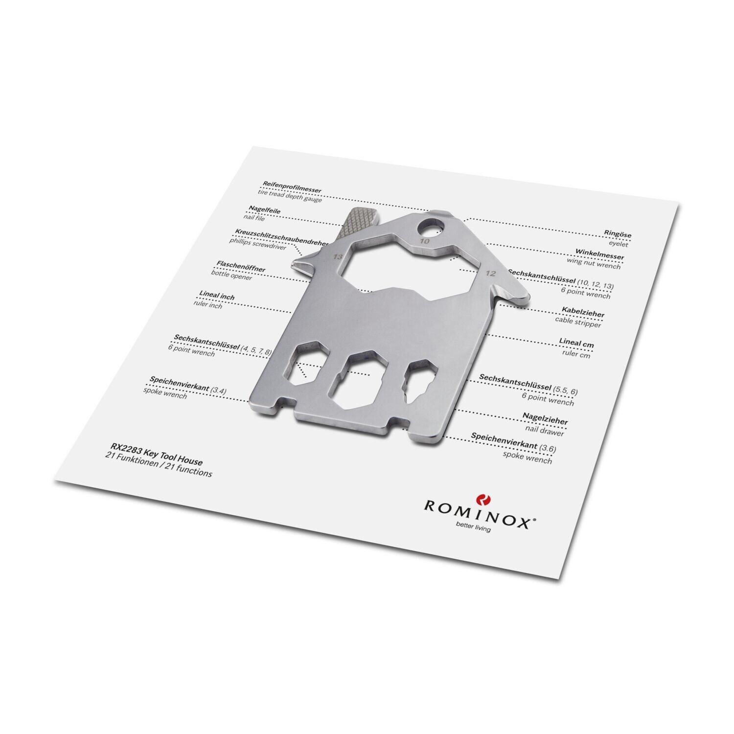 ROMINOX® Key Tool House - 21 Funktionen (Haus)-886