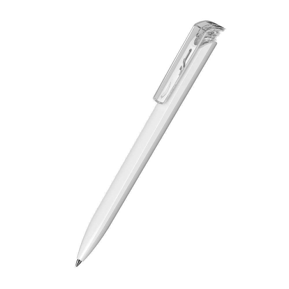 Druckkugelschreiber Trias high gloss/transparent - weiss - transparent-703