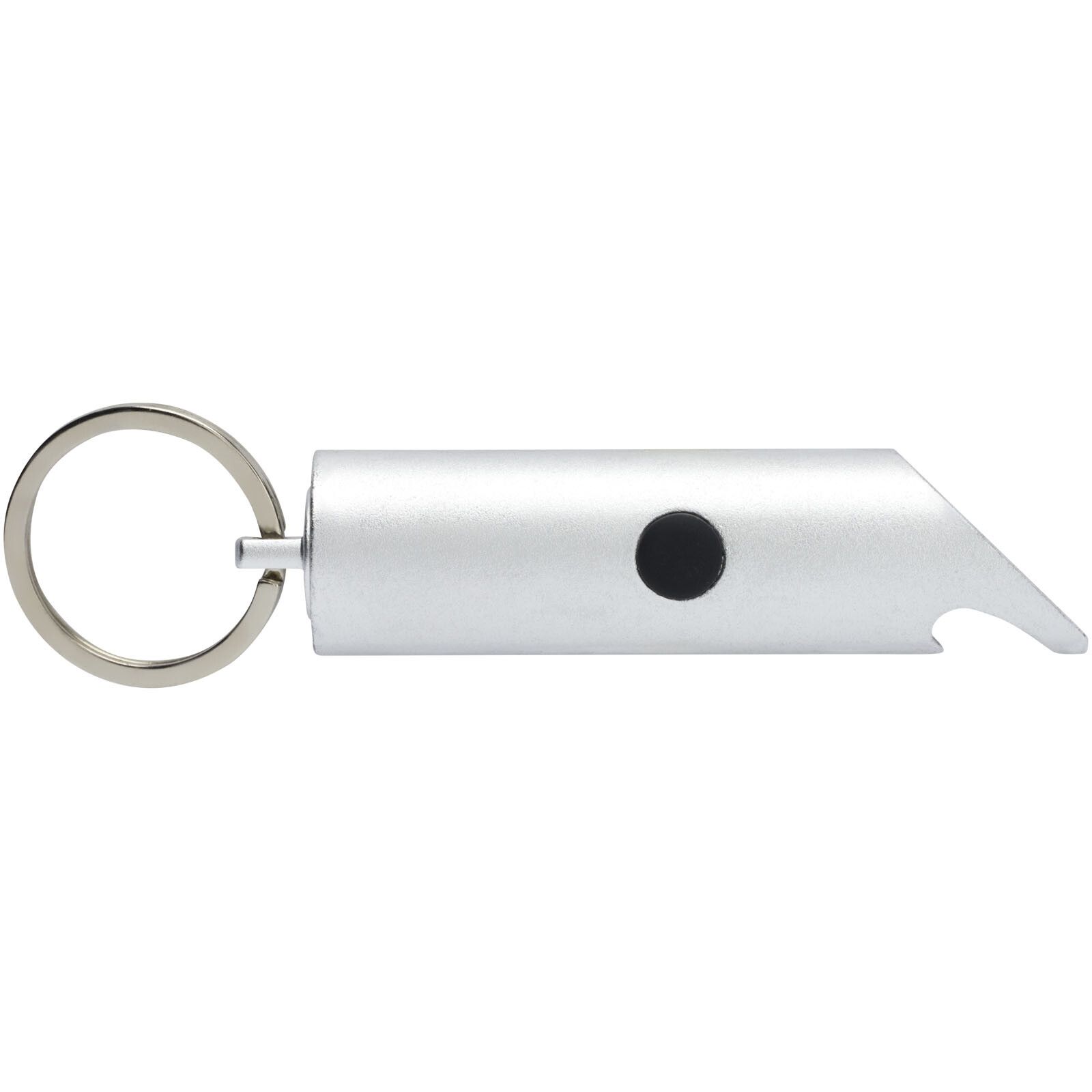 Flare IPX-LED-Lampe und Flaschenöffner aus recyceltem Aluminium mit Schlüsselanhänger - silber-447