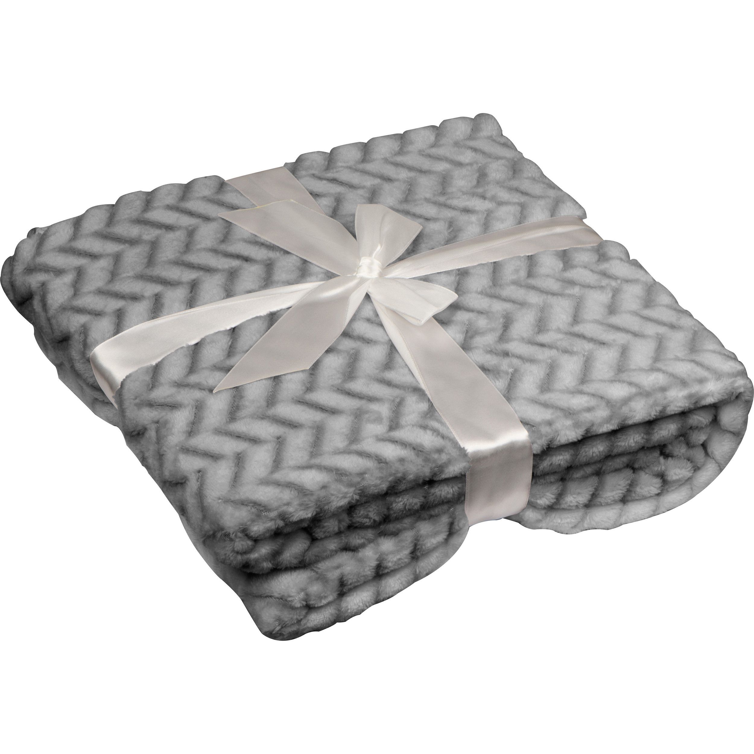 Große Kuscheldecke  - silbergrau-942