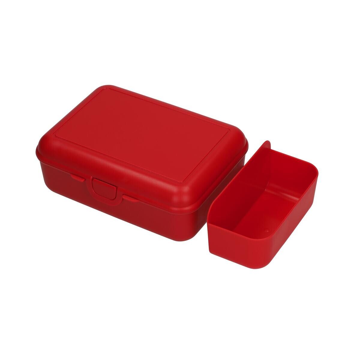 Vorratsdose School-Box deluxe, mit Trennschale - standard-rot-25