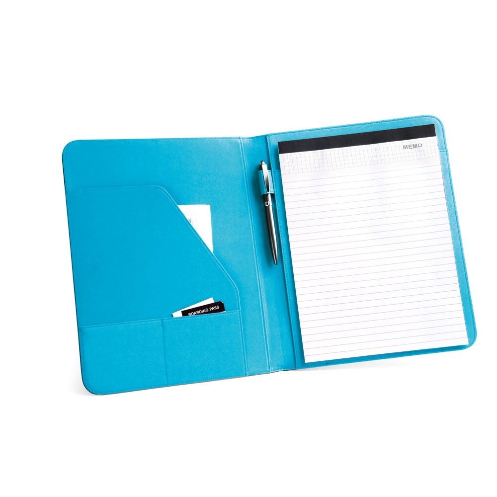 FITZGERALD A4 Schreibmappe aus PU 800D mit linierter Schreibblock - hellblau-22