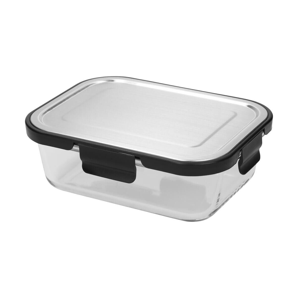 Glasbox LOKA, 1040 ml - schwarz - transparent-215