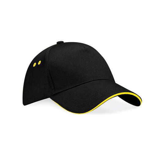 Ultimate 5 Panel Cap - Sandwich Peak - black - yellow-606