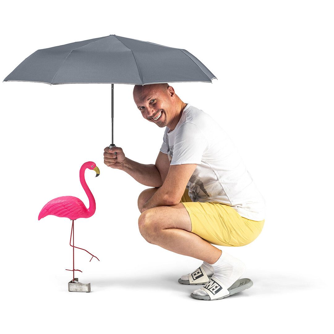 Oversize-Taschenschirm FARE® AOC Ø105 cm - grau-3