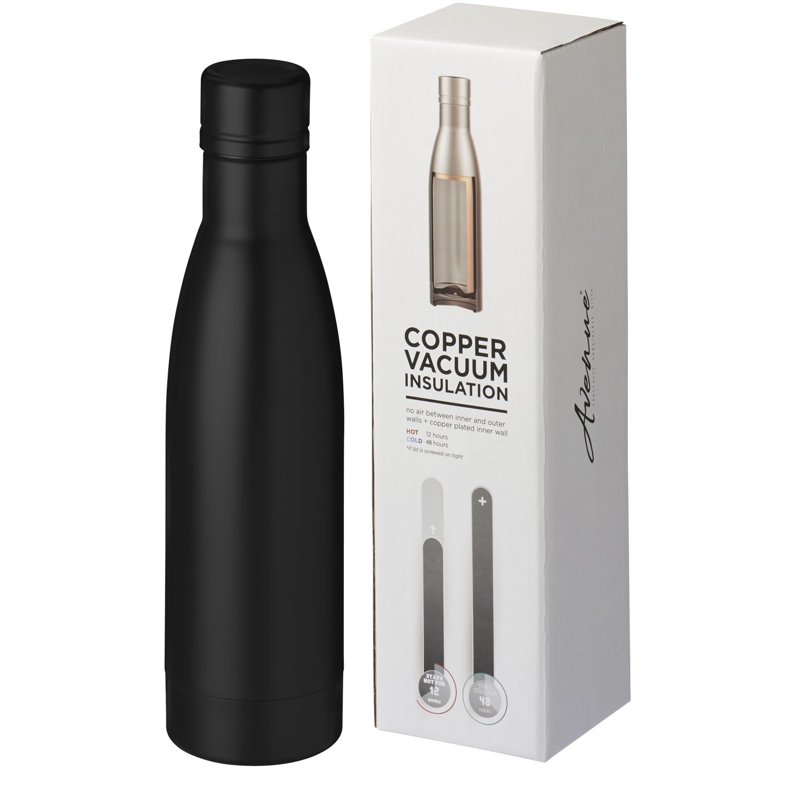 Vasa 500 ml Kupfer-Vakuum Isolierflasche - schwarz-662