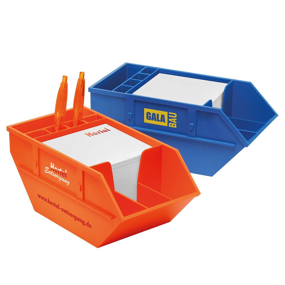 Zettelbox mit Köcher Container - weiß-956