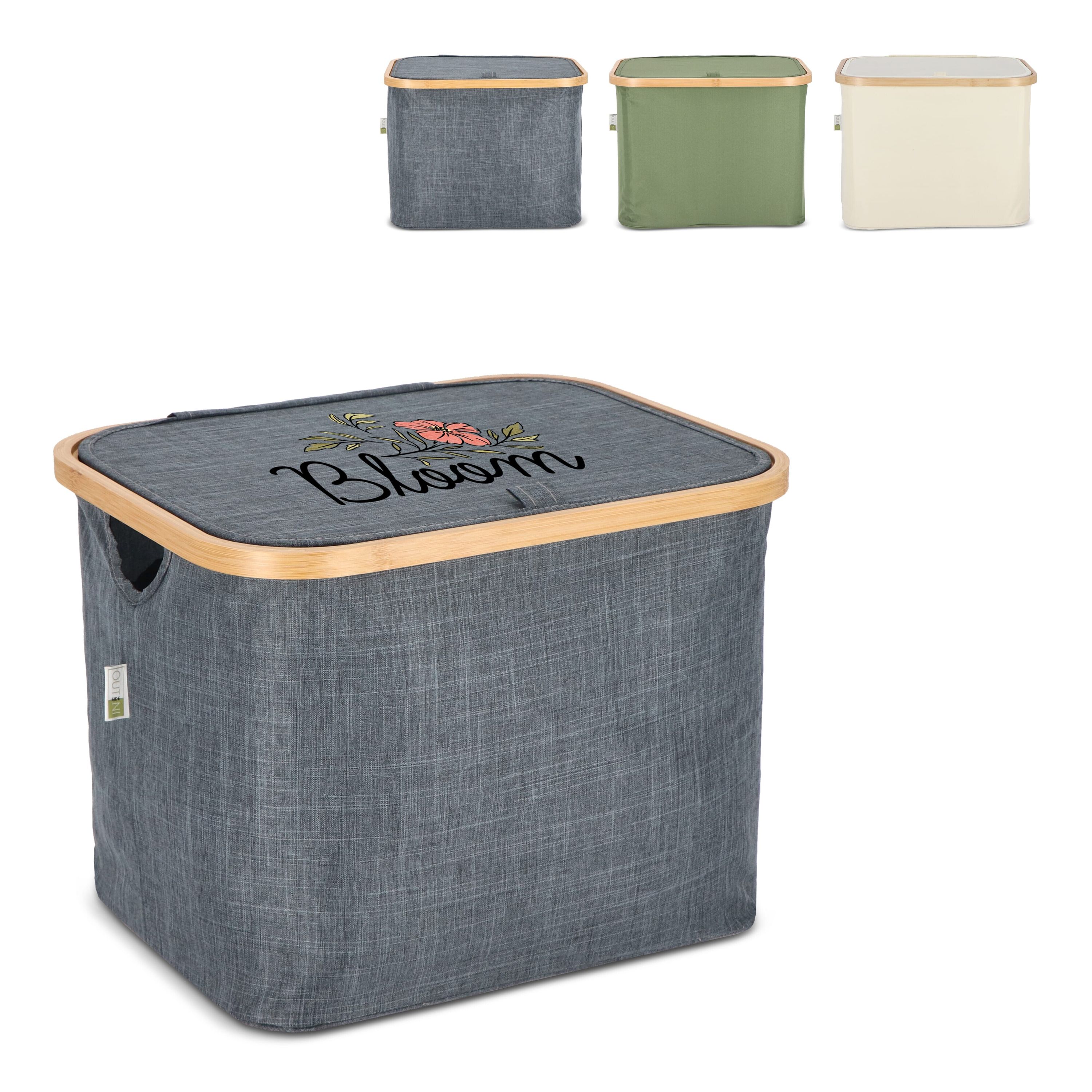 InSideOut faltbarer Korb mit Deckel Sogne 40,5 x 33 x 30cm rPET - olivgrün-624