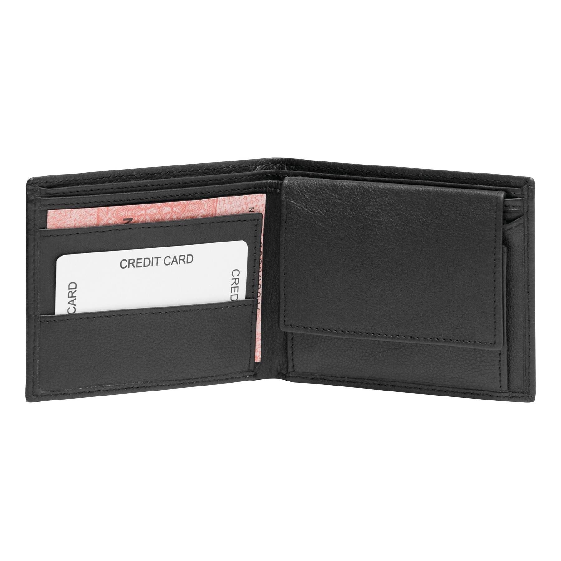 Echtleder-Geldbörse PALERMO - schwarz-506