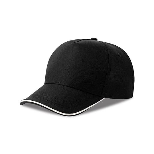 Recy Five Piping Cap - black - white-344