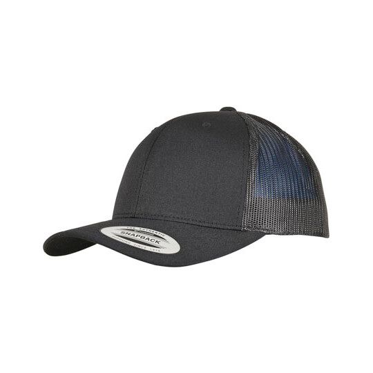 Trucker Recycled Polyester Fabric Cap - black-568