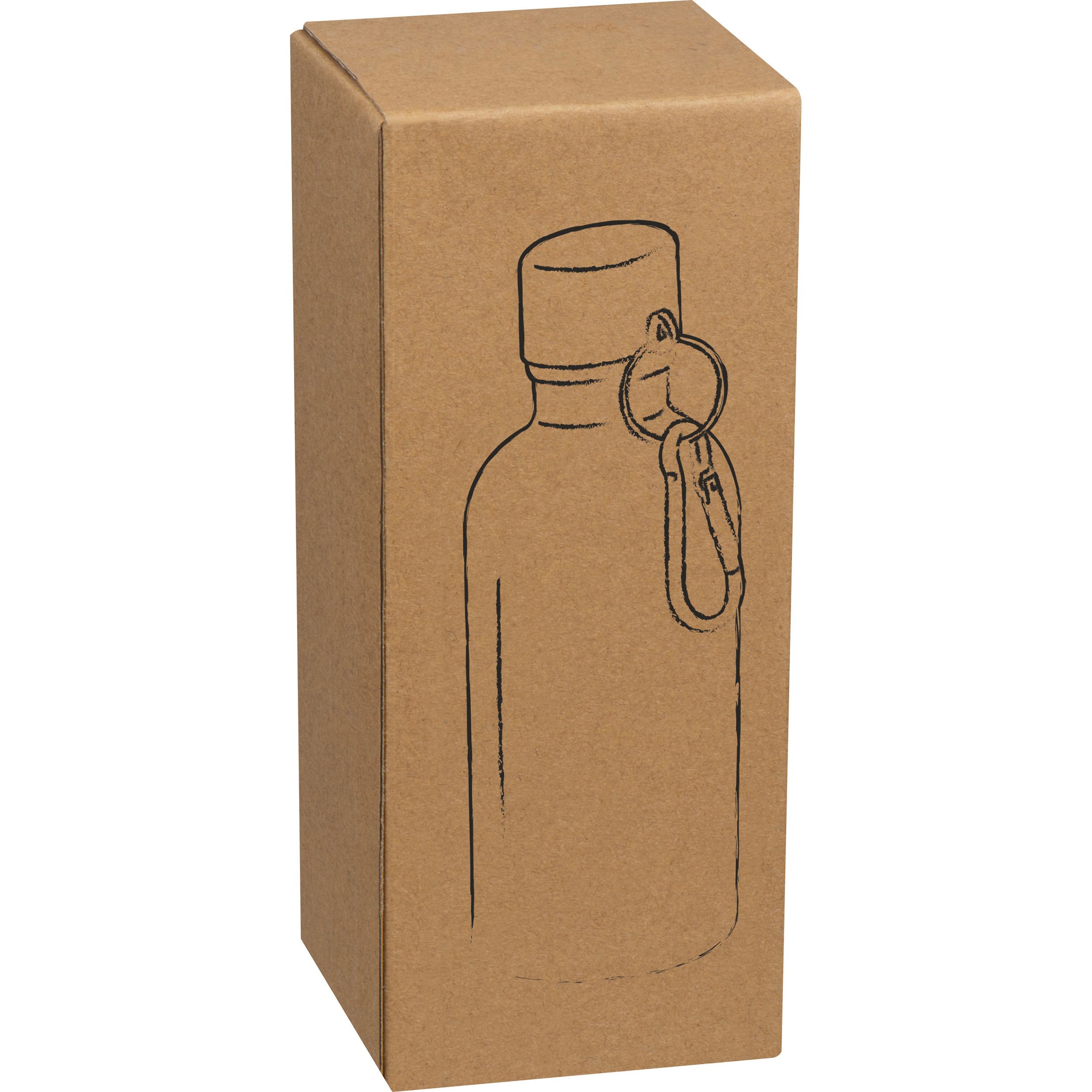 Edelstahltrinkflasche mit Karabiner, 400ml MARILYN - dunkelblau-754