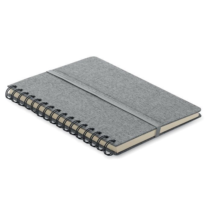 DIN A5-Notizbuch RPET STRATA - grau-350