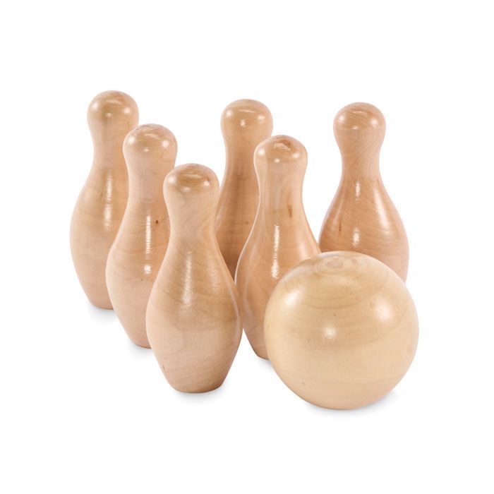 Mini-Bowling-Set Kiefernholz BOLITO - holz-621