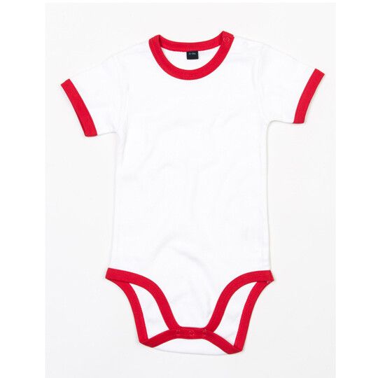 Baby Ringer Bodysuit für Kinder - white - red-677