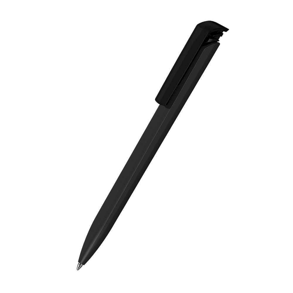 Druckkugelschreiber Trias high gloss/transparent - schwarz - schwarz transparent-407