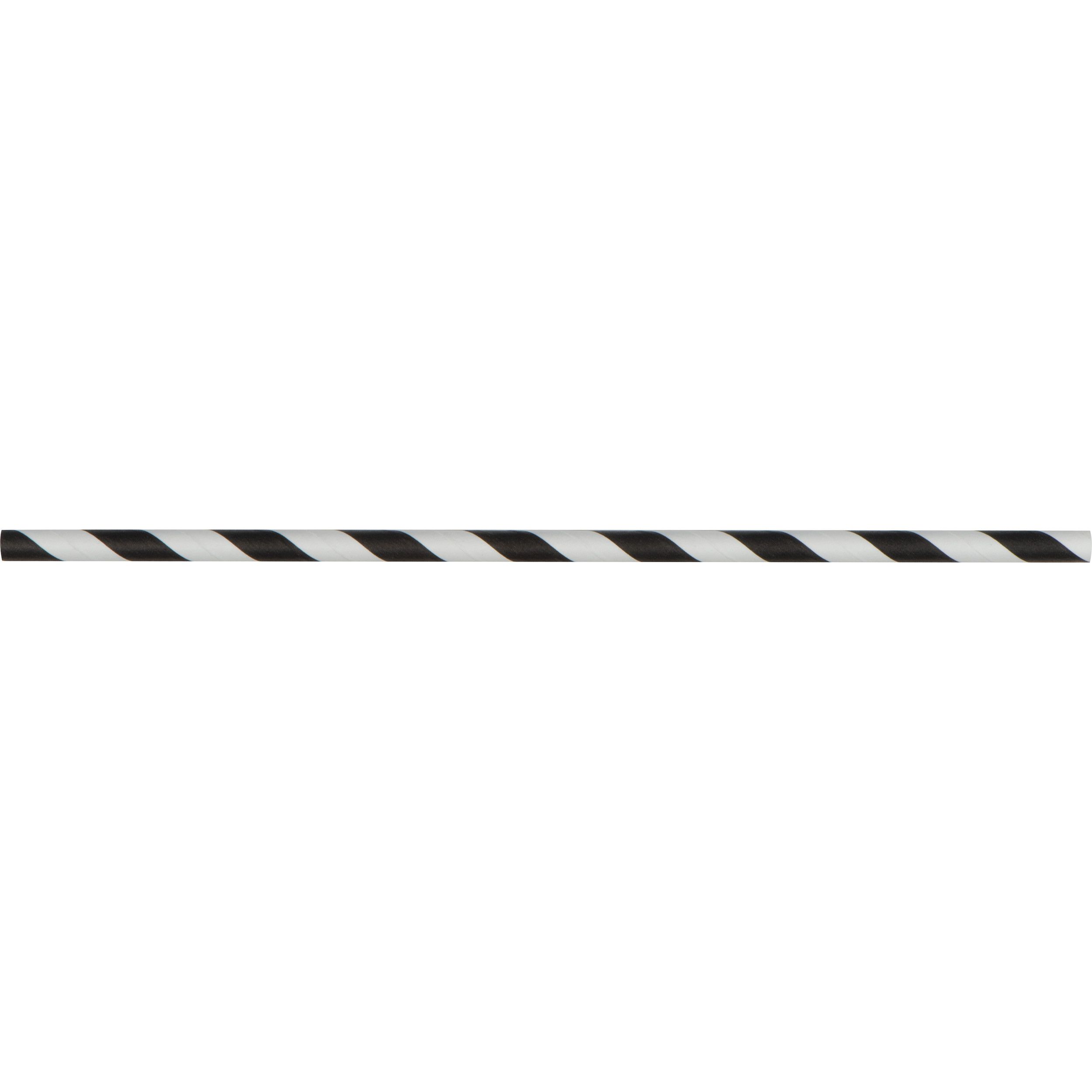 100er Set Trinkhalme aus Papier - schwarz - weiß-611