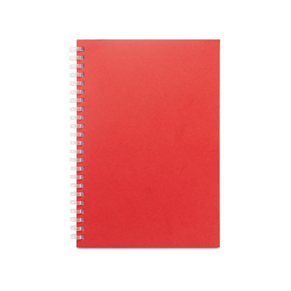 SCHILLER Notizblock A5 mit flexiblem Cover, hergestellt aus 100 % Recyclingpapier - rot-512