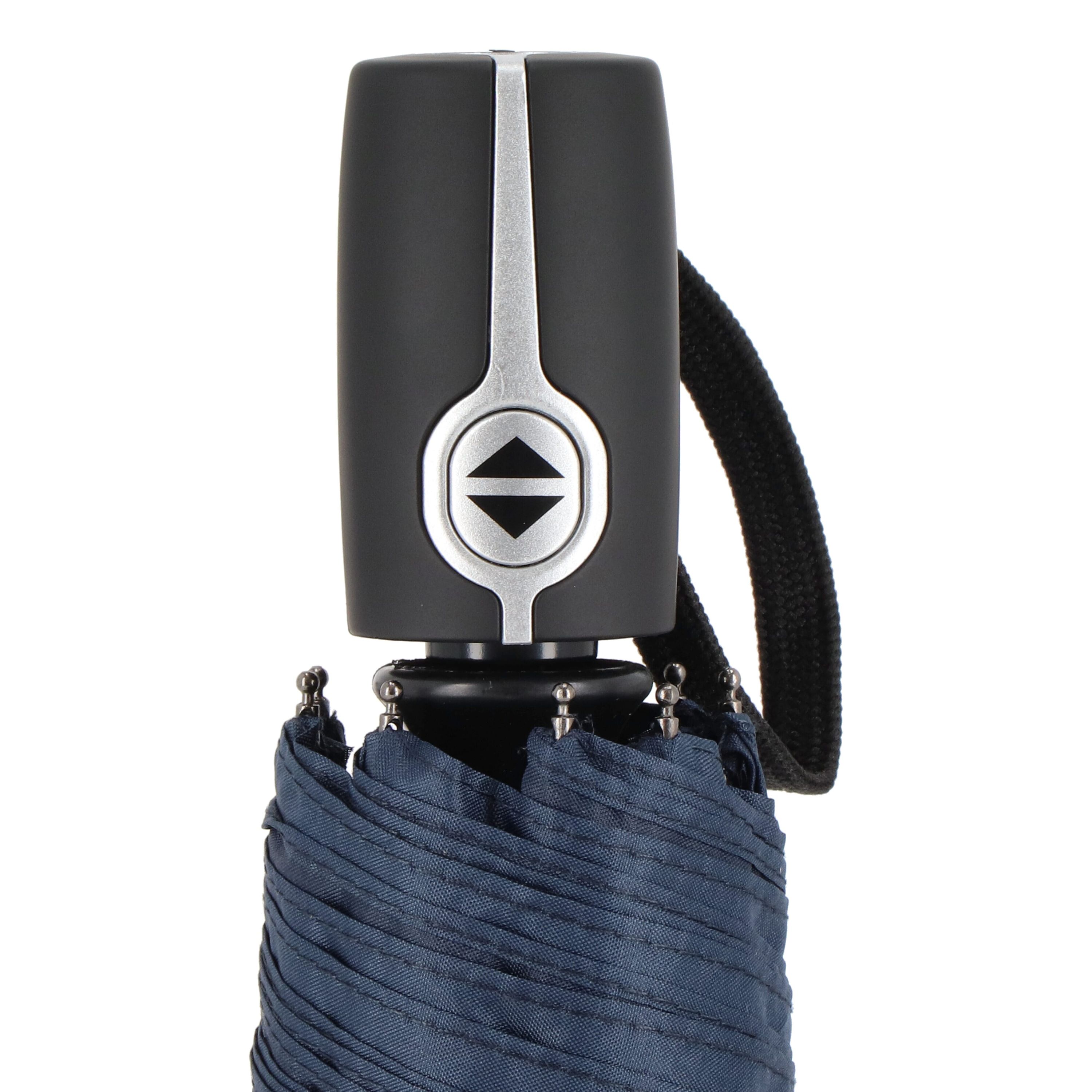 Taman Pongee 21 Faltbarer windproof Regenschirm Auto open & close - dunkelblau-923