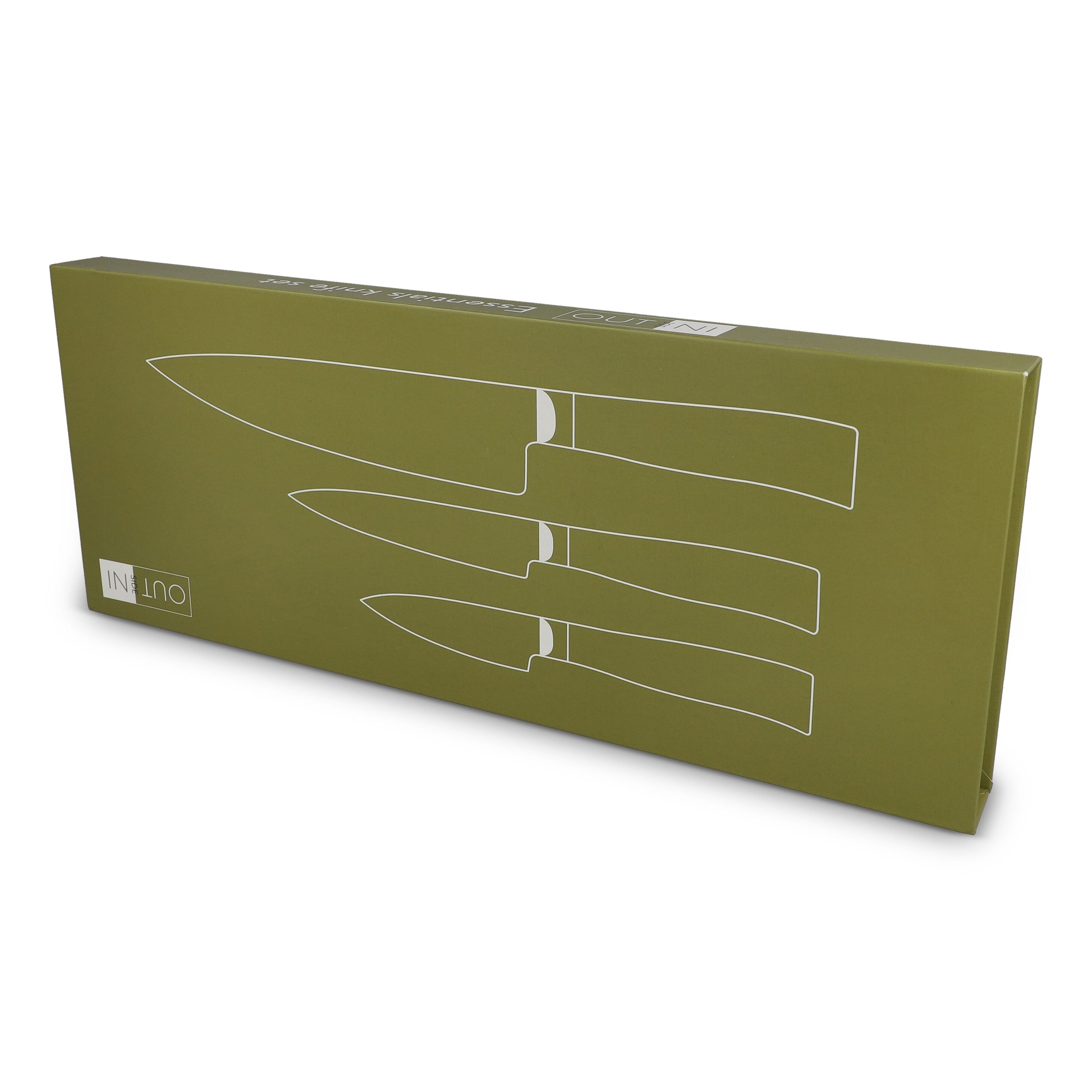 InSideOut 3 Stück Essential Messer Set Ravn - holz-572